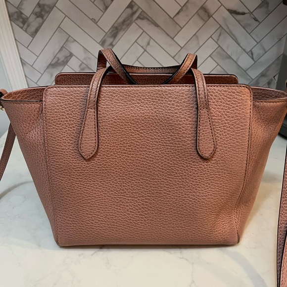 GUCCI Swing Pink Mini Tote Crossbody - Picture 12 of 14